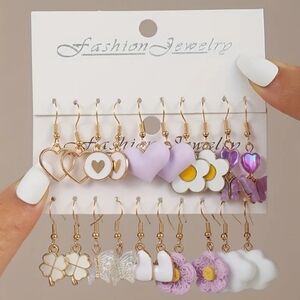 Fashion Jewelry Gold and Pastel Earring Collection